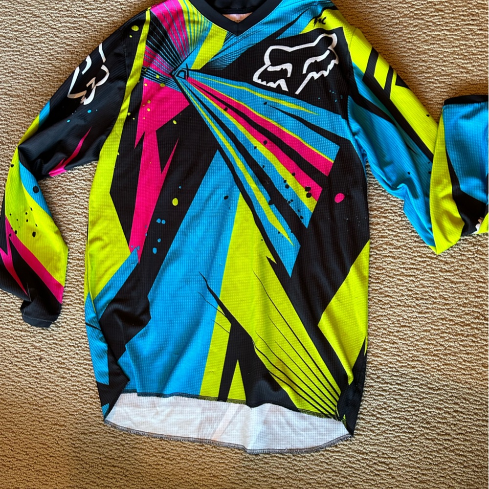 Fox Women's Jersey - Blue, Yellow, Pink, Black